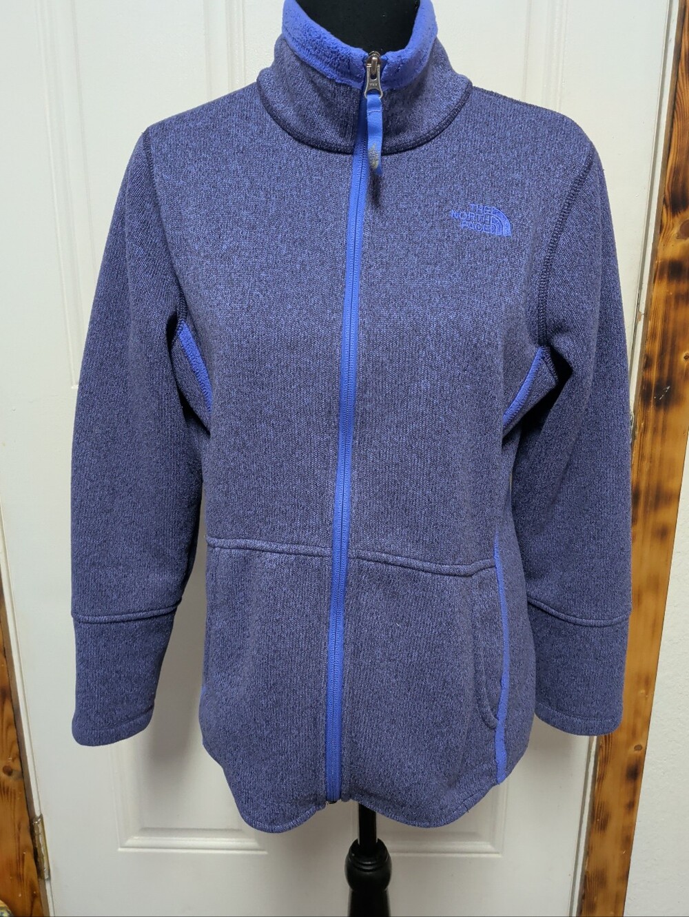 The North Face Banderitas Purple Fleece Sweater Zip Up Jacket Youth Girls XL*